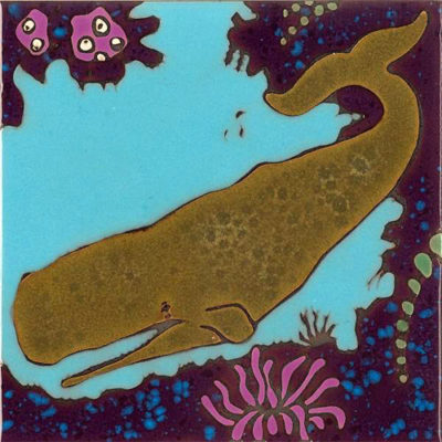 Sperm Whale Tile 6x6