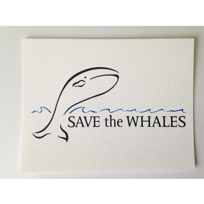 Save the Whales Notecards